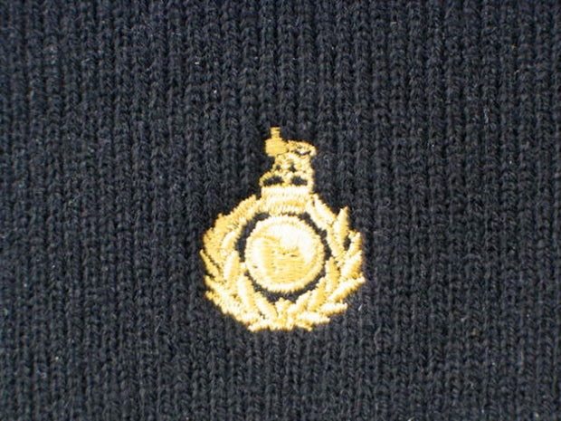 Royal Marines Knitted Beanie Hat with Embroidered Micro-Crest